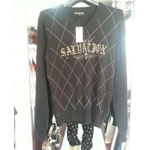 Express Mens Black V-Neck Sweater